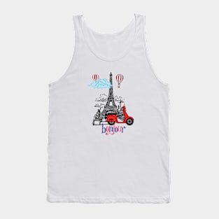 Addicted to Paris (Bonjour) Tank Top